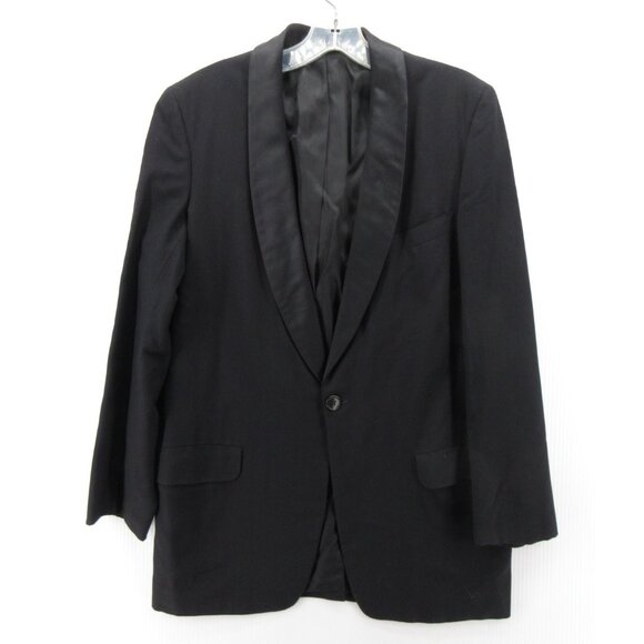 VINTAGE After Six port Coat 40 Playboy Tuxedo Satin Lapel Dinner 70s 80s